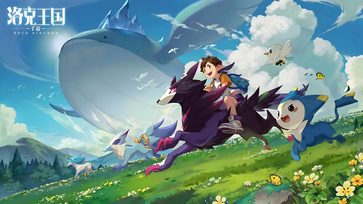 Roco Kingdom official key art with Dimo and Jinies in Carosia