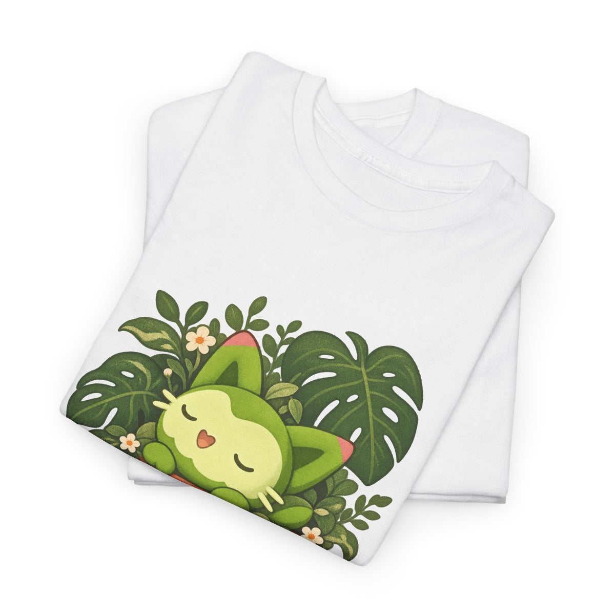 Team Meevy shirt in white, folded – Meevy Grow at Your Own Pace design, official Roco Kingdom merch