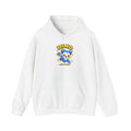 Dimo Light Burst hoodie in white, front view – official Roco Kingdom merch