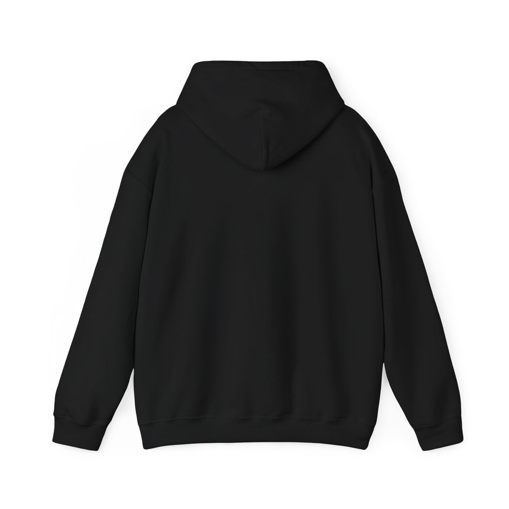 Holo starters hoodie in black, back view – Choose Your Starter Holo design, official Roco Kingdom merch
