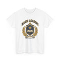 Magic Academy shirt in white, front view – Magic Academy Crest design, official Roco Kingdom merch
