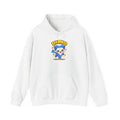 Dimo hoodie in white, front view – Dimo Jini of Light design, official Roco Kingdom merch