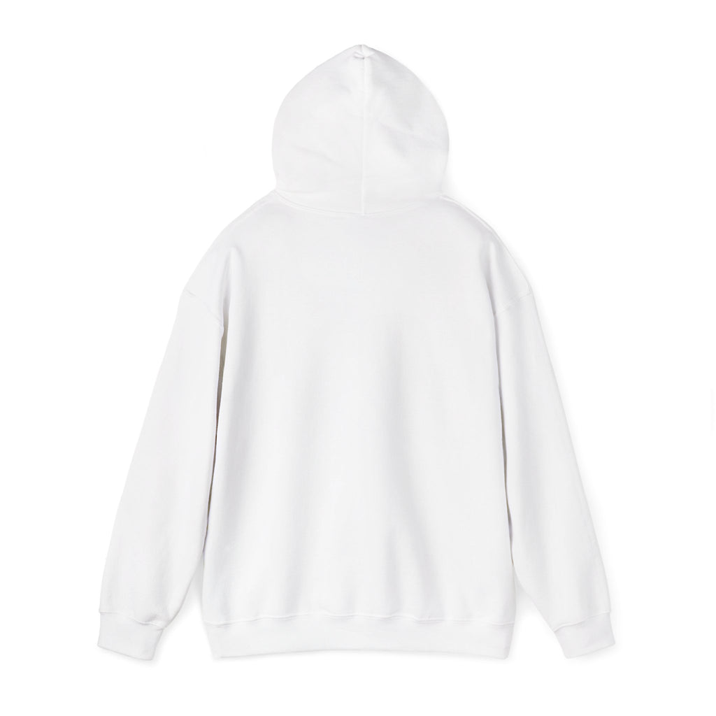 Meevy grass type hoodie in white, folded – Meevy Jungle Pot design, official Roco Kingdom merch