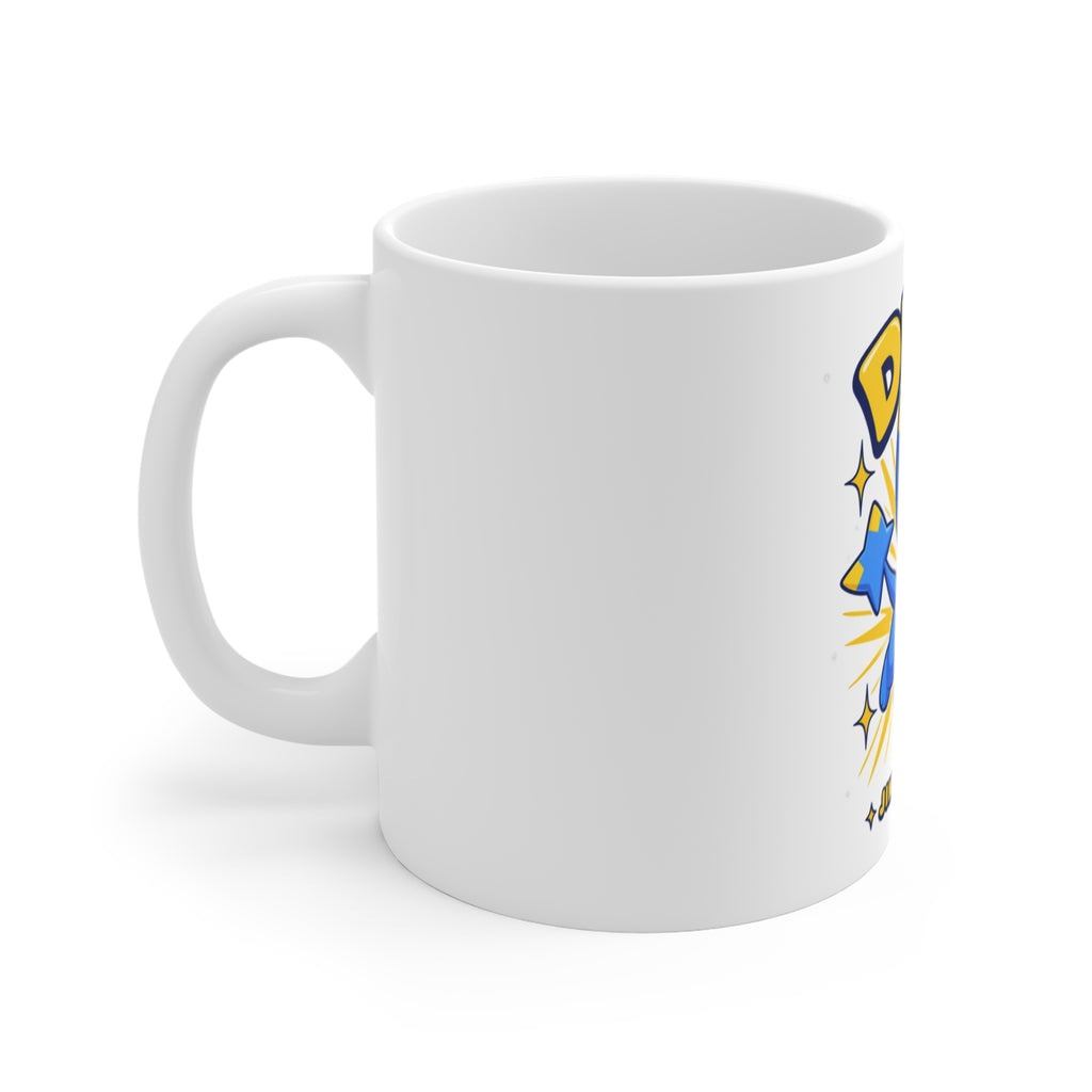 Dimo mug, left side – Jini of Light design, official Roco Kingdom merch