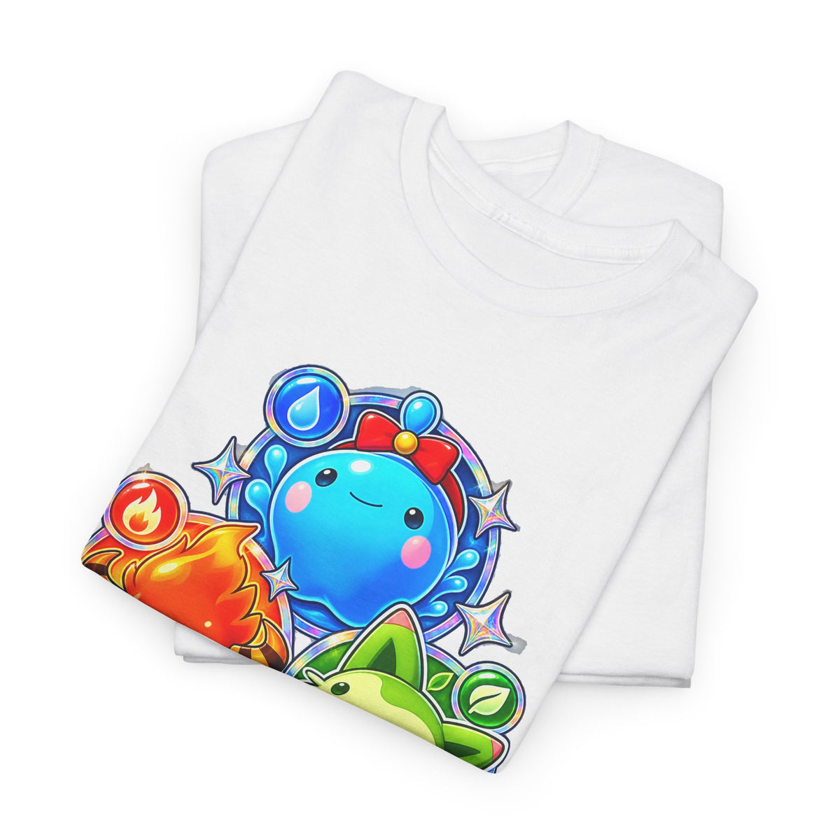 Roco Kingdom starter shirt in white, folded – Choose Your Starter design, official Roco Kingdom merch