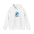 Team Cerulla hoodie in white, front view – Cerulla Stay Cool design, official Roco Kingdom merch