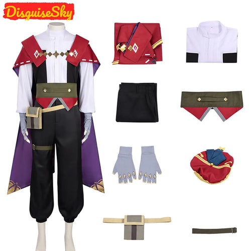 Enzo cosplay costume with cloak for Roco Kingdom cosplay