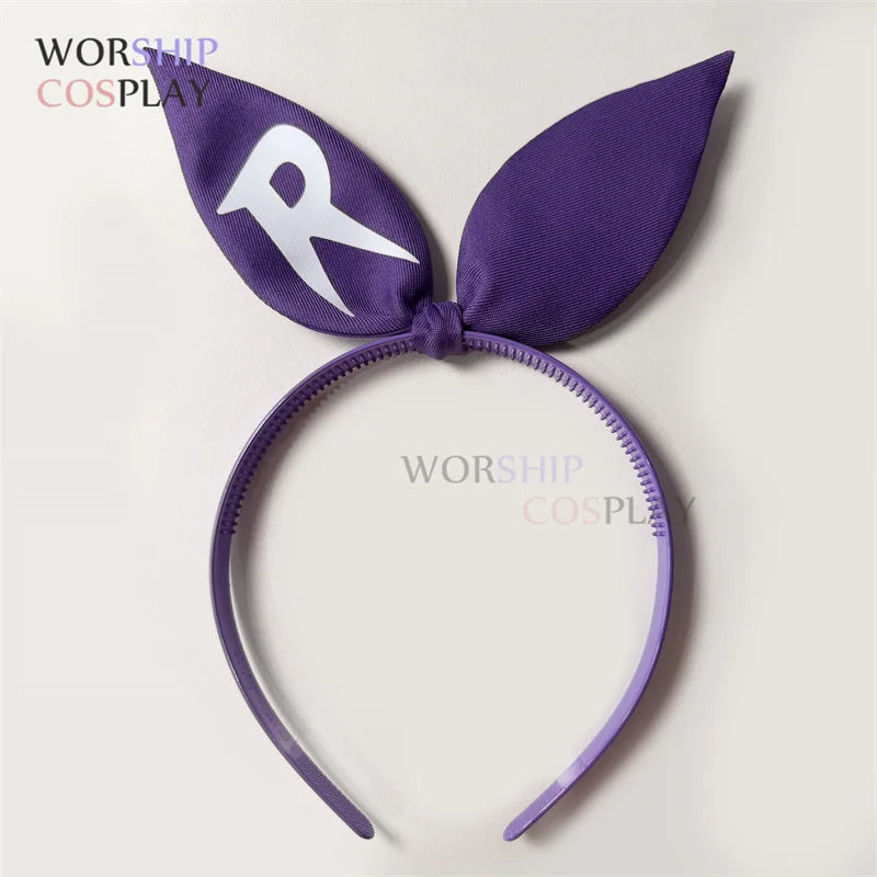 Purple hair bow clip for Roco Kingdom cosplay