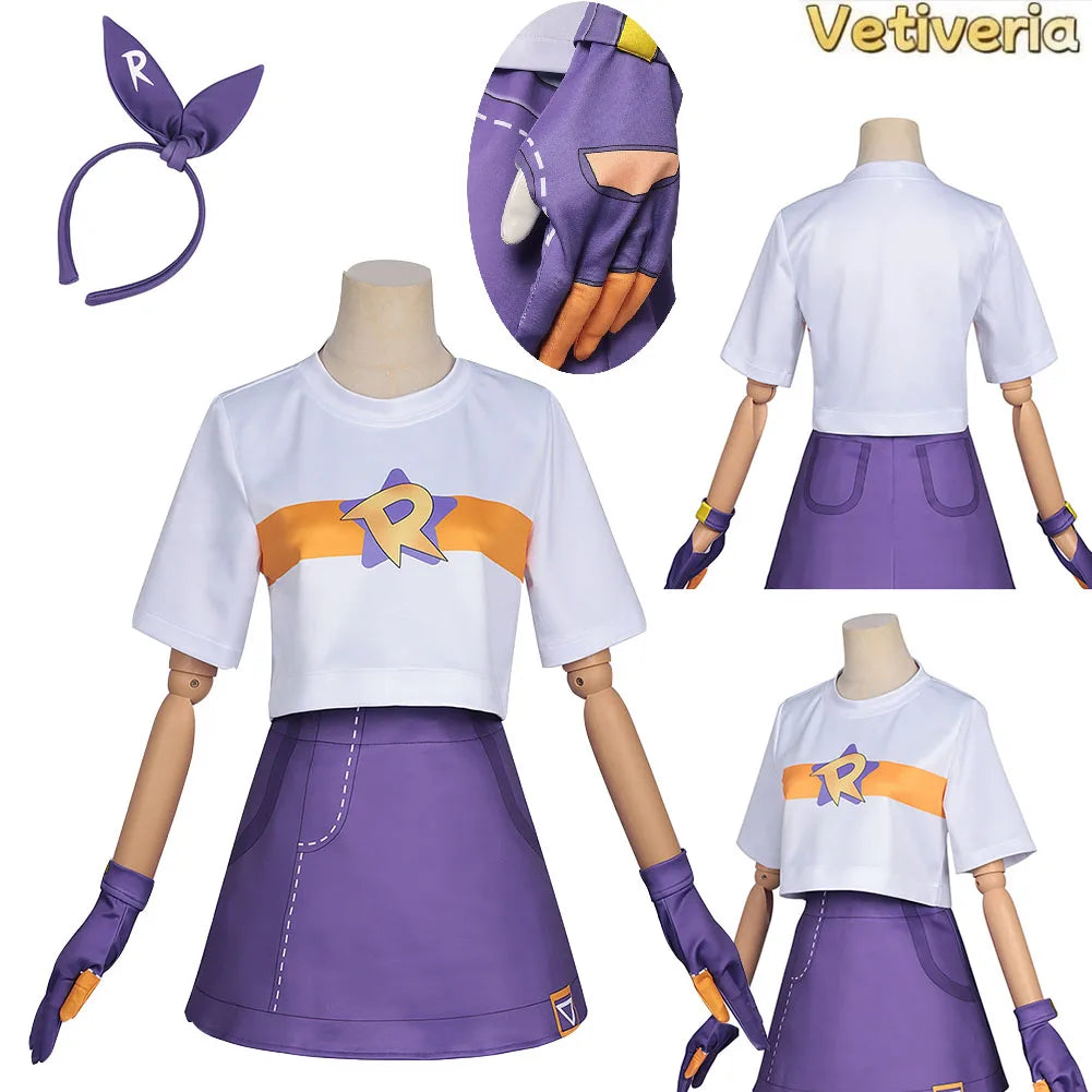 Roco Kingdom women's cosplay costume with skirt and headband